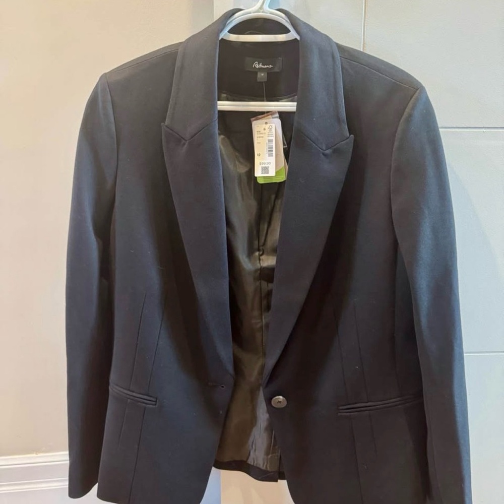 Reitmans Black Blazer (NWT) and Purple (worn once) - size 12 in EXCELLENT cond.
